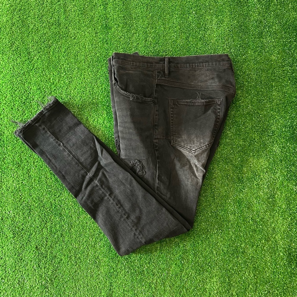 Purple Brand Black Ripped Jeans
